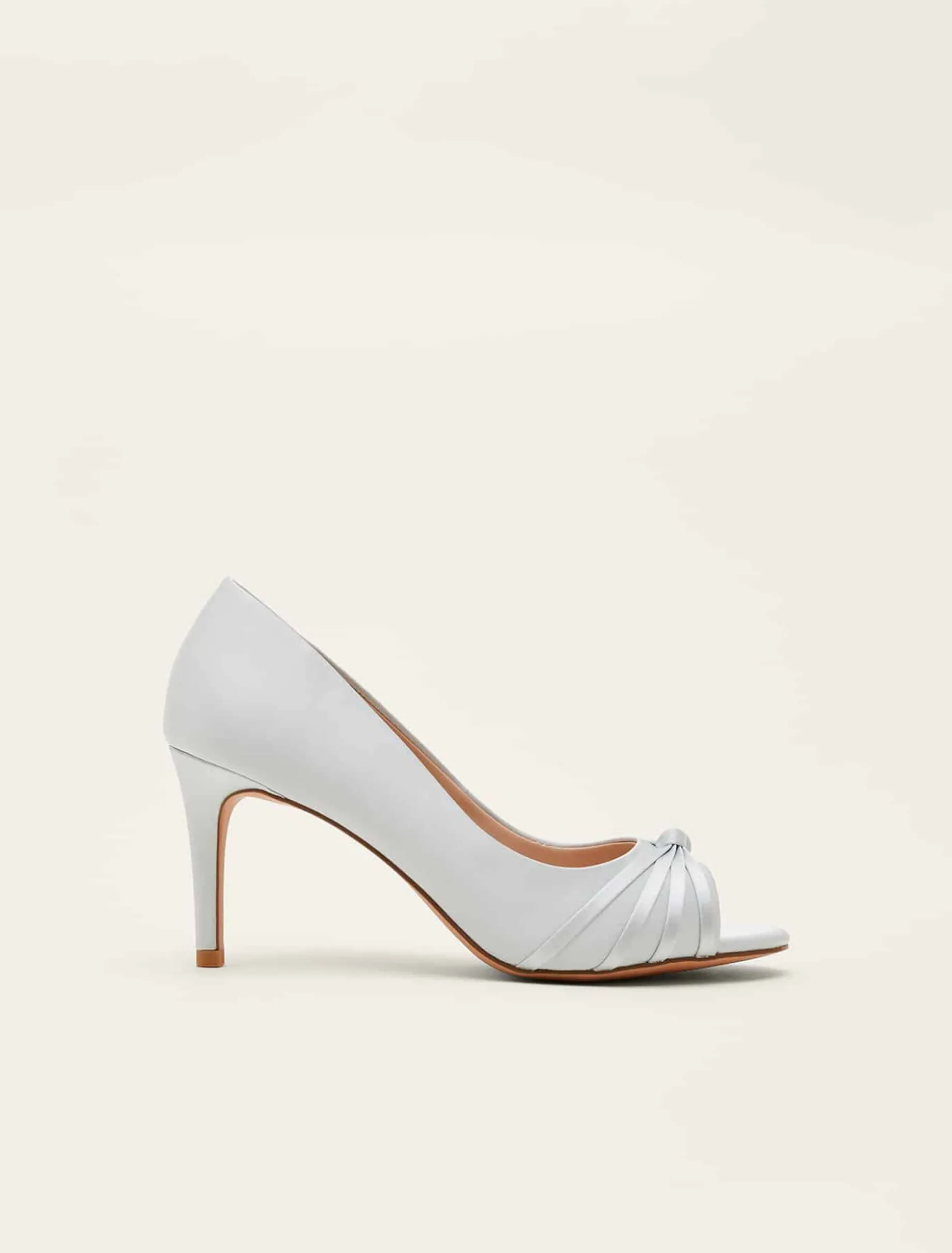 Knot Detail Peep Toe Heels
