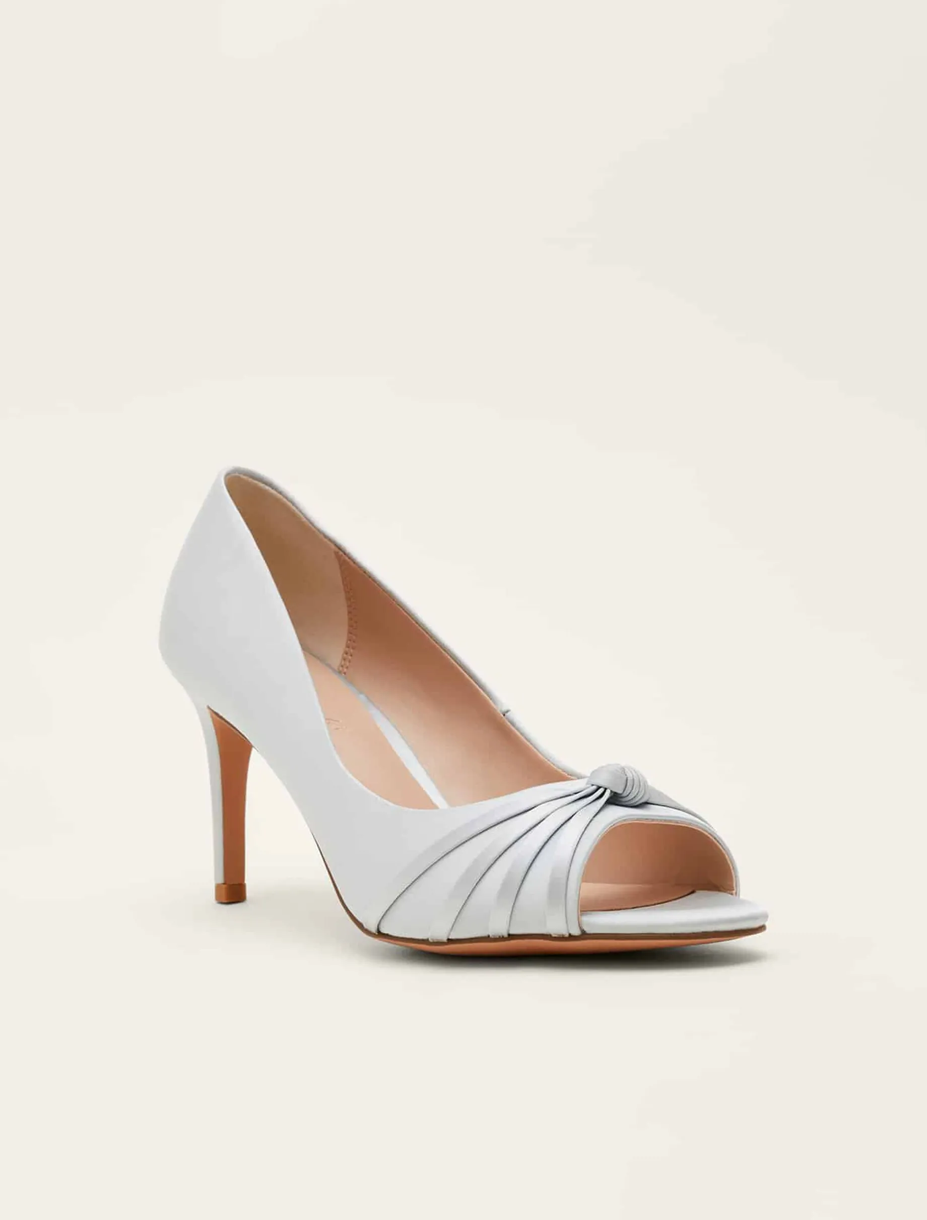 Knot Detail Peep Toe Heels