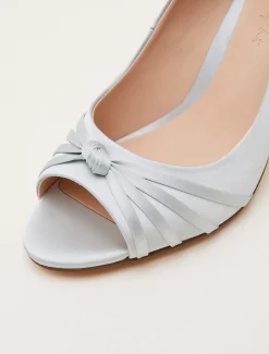 Knot Detail Peep Toe Heels