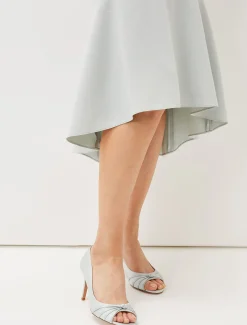 Knot Detail Peep Toe Heels