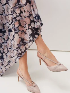 Knot Detail Slingback Heels