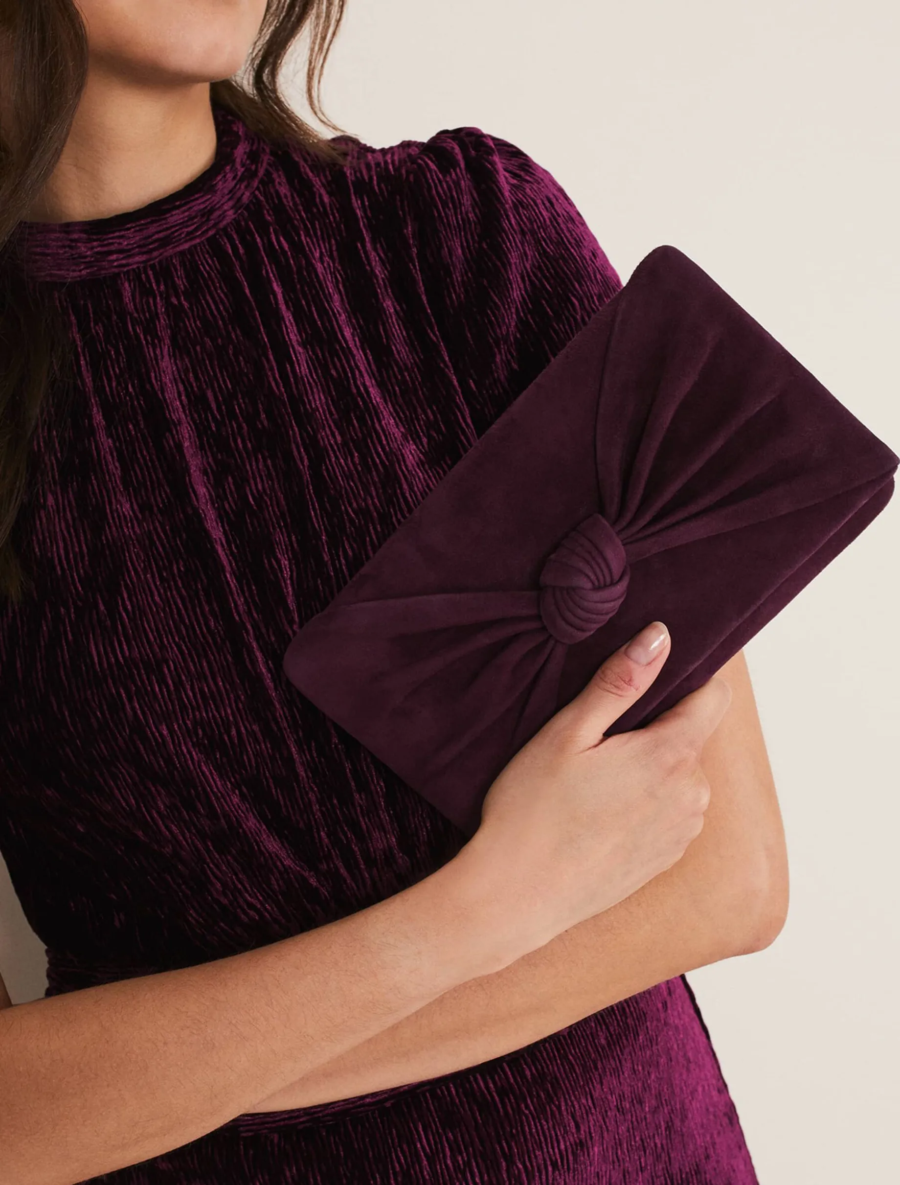 Knot Front Clutch Bag