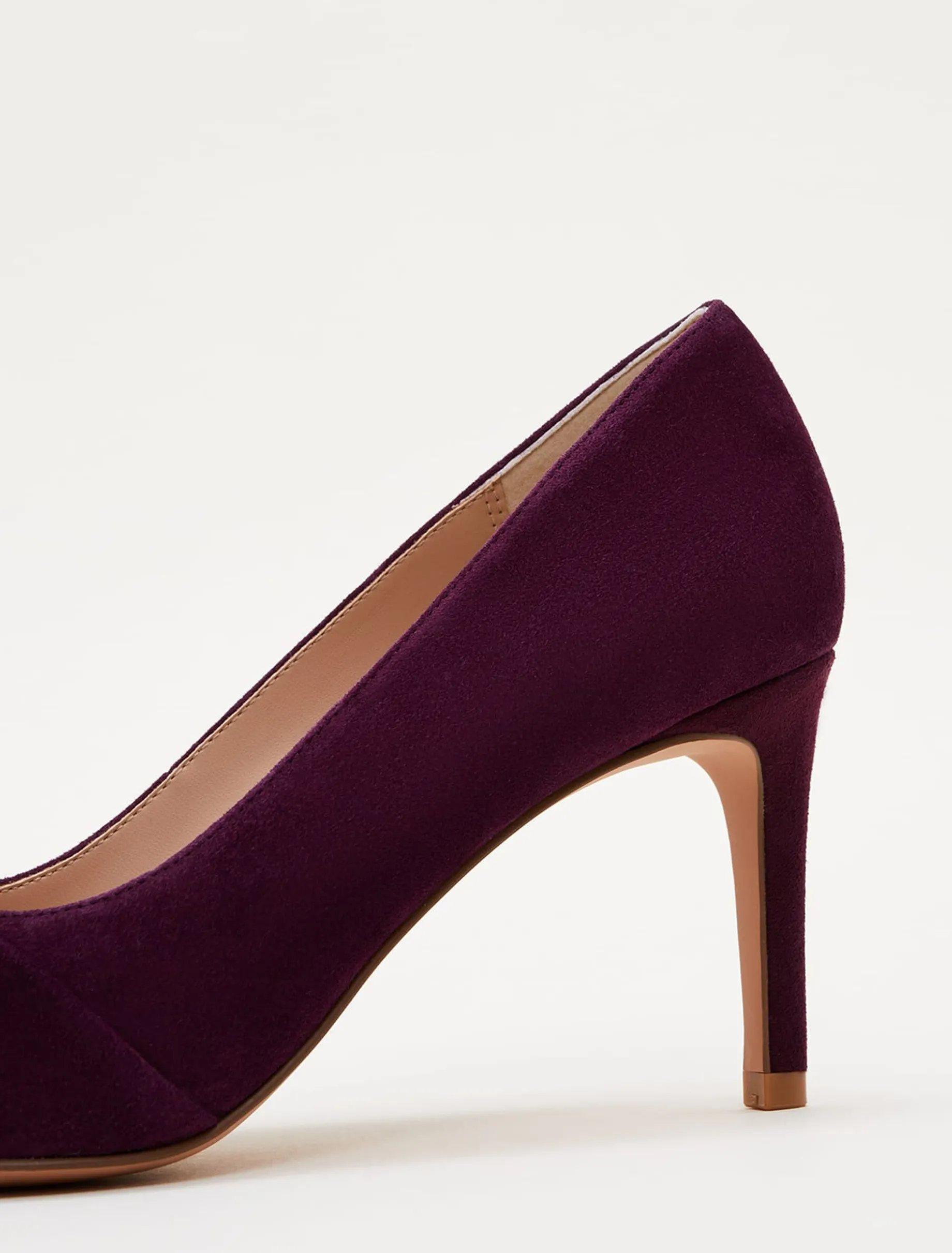Knot Front Suede Court Shoe