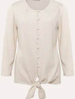 Krissie Textured Tie Front Top