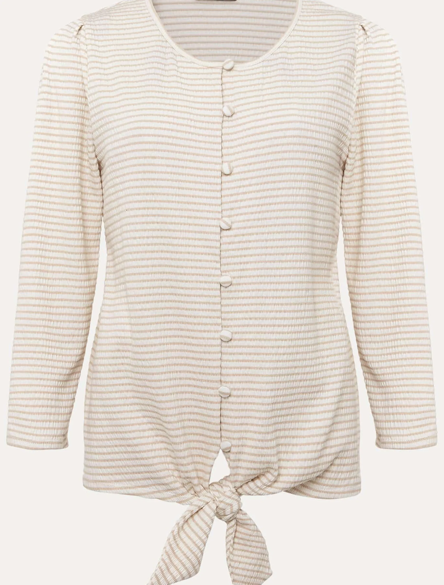 Krissie Textured Tie Front Top