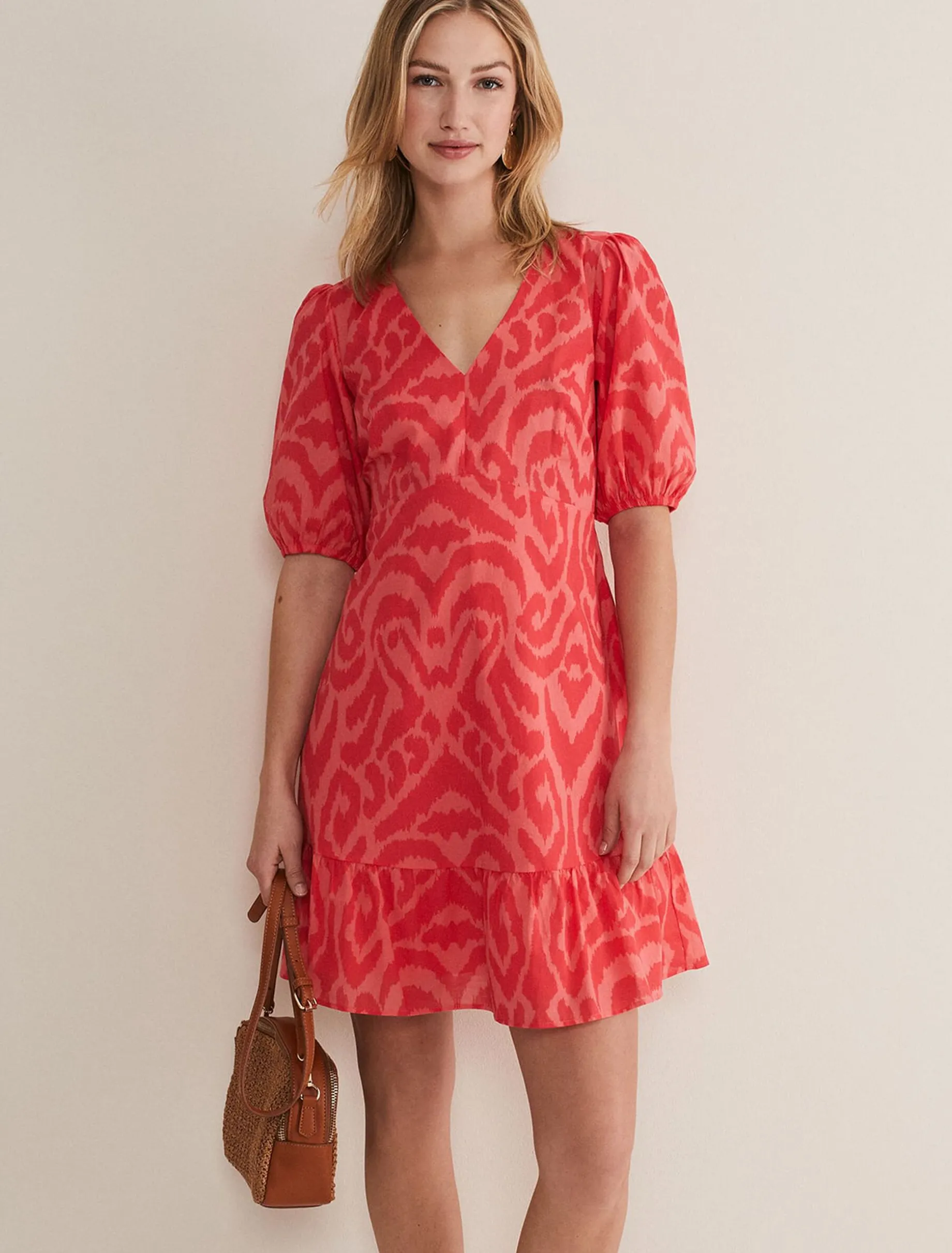 Krystal Cotton Abstract Mini Dress