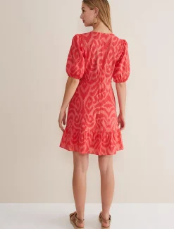 Krystal Cotton Abstract Mini Dress