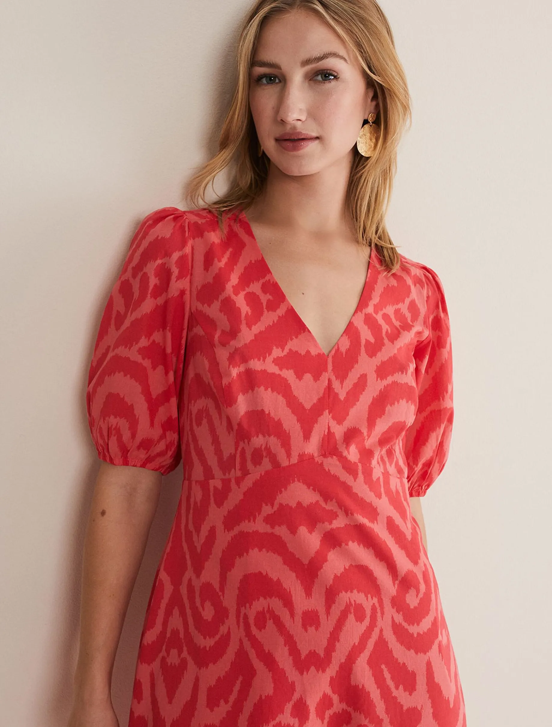 Krystal Cotton Abstract Mini Dress