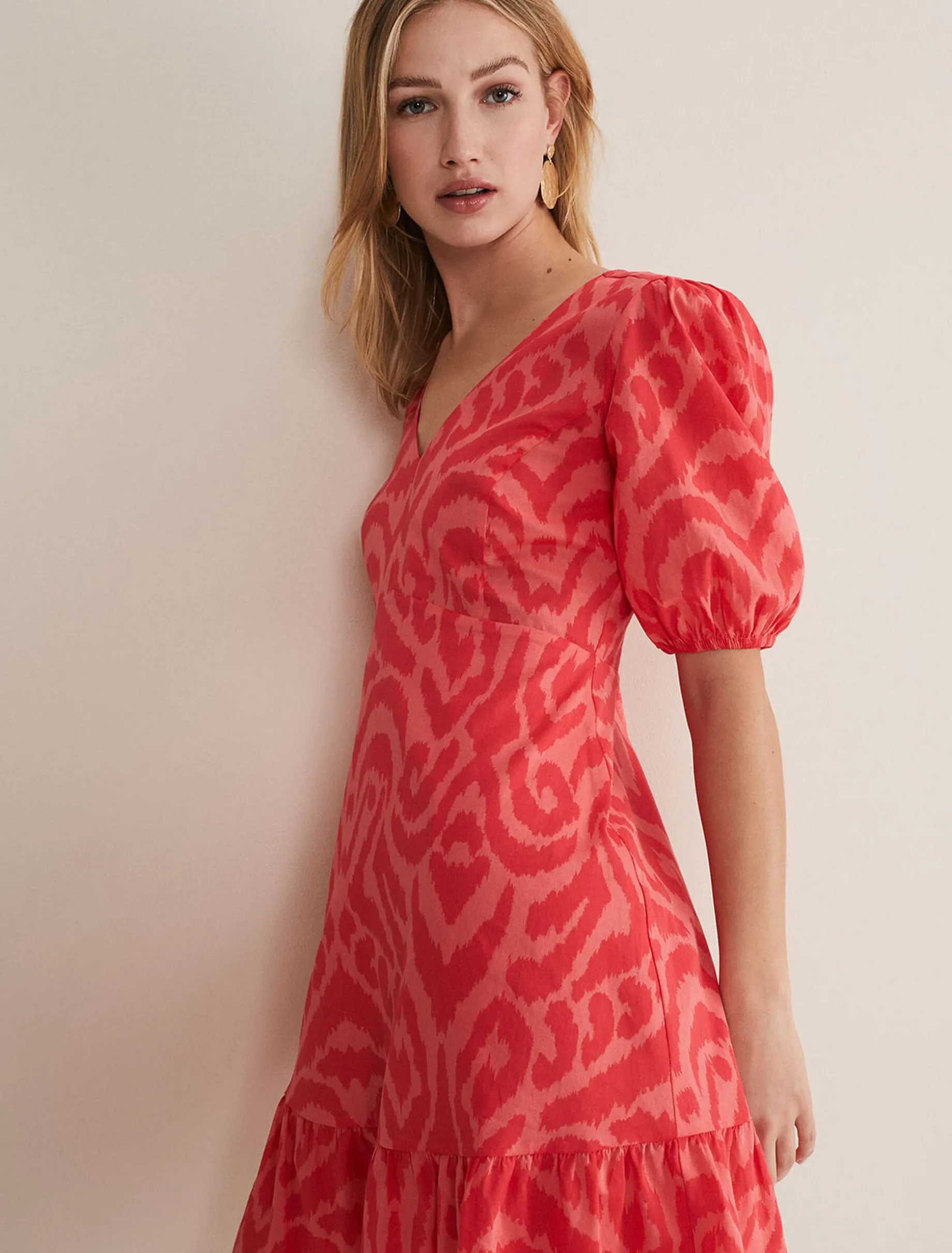 Krystal Cotton Abstract Mini Dress