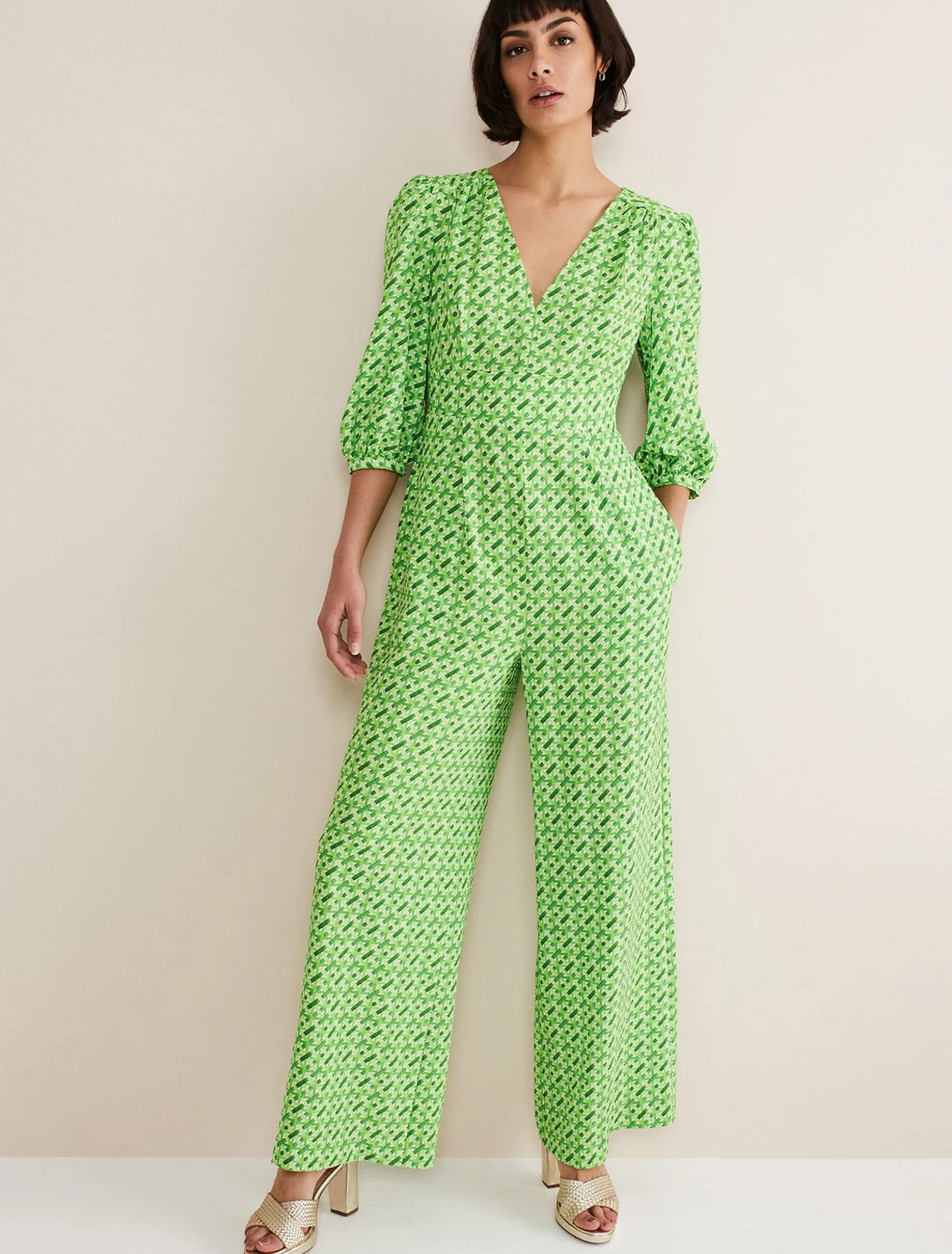 Lacey Abstract Wide Leg Jumpsuit