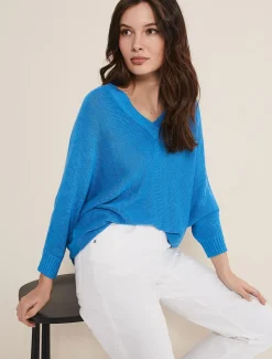Larol Linen V Neck Knit
