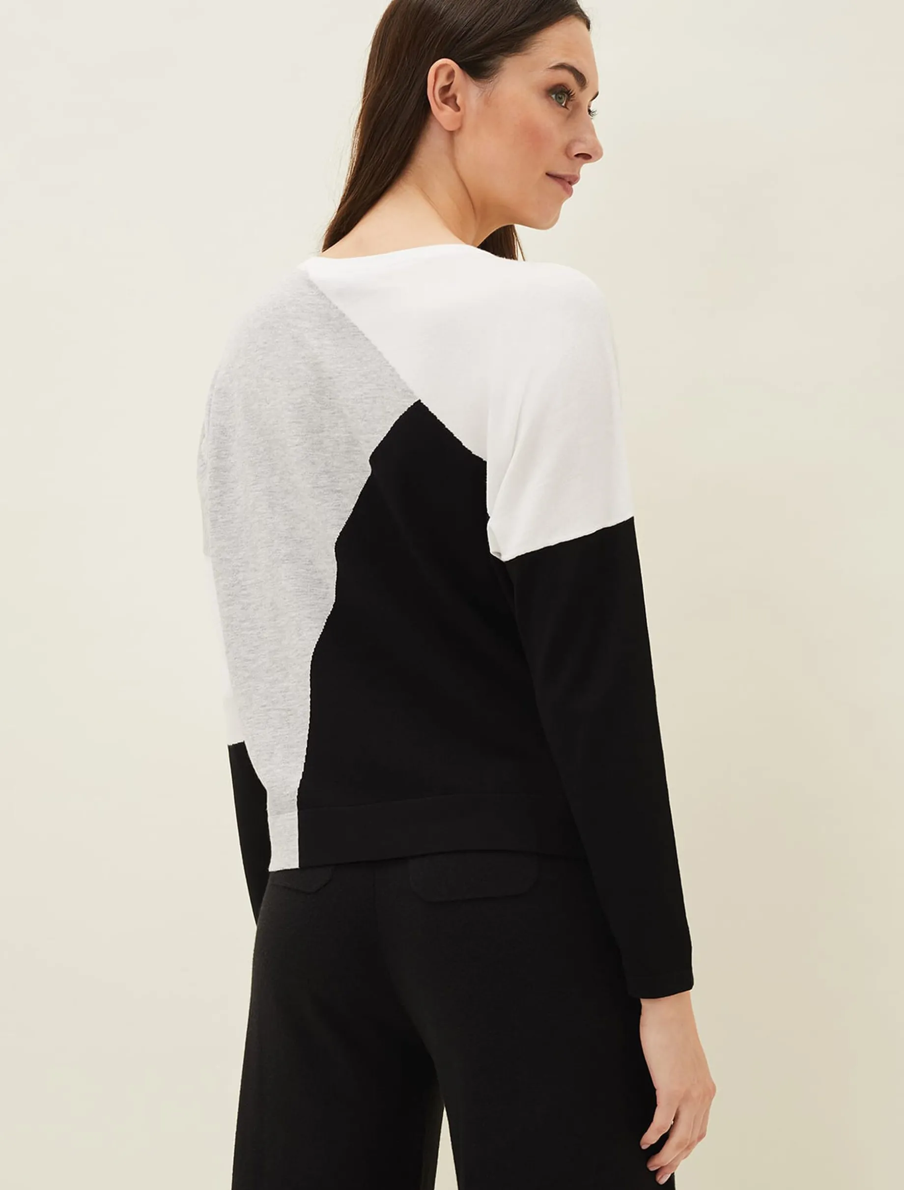 Laura Colourblock Fine Knit Jumper