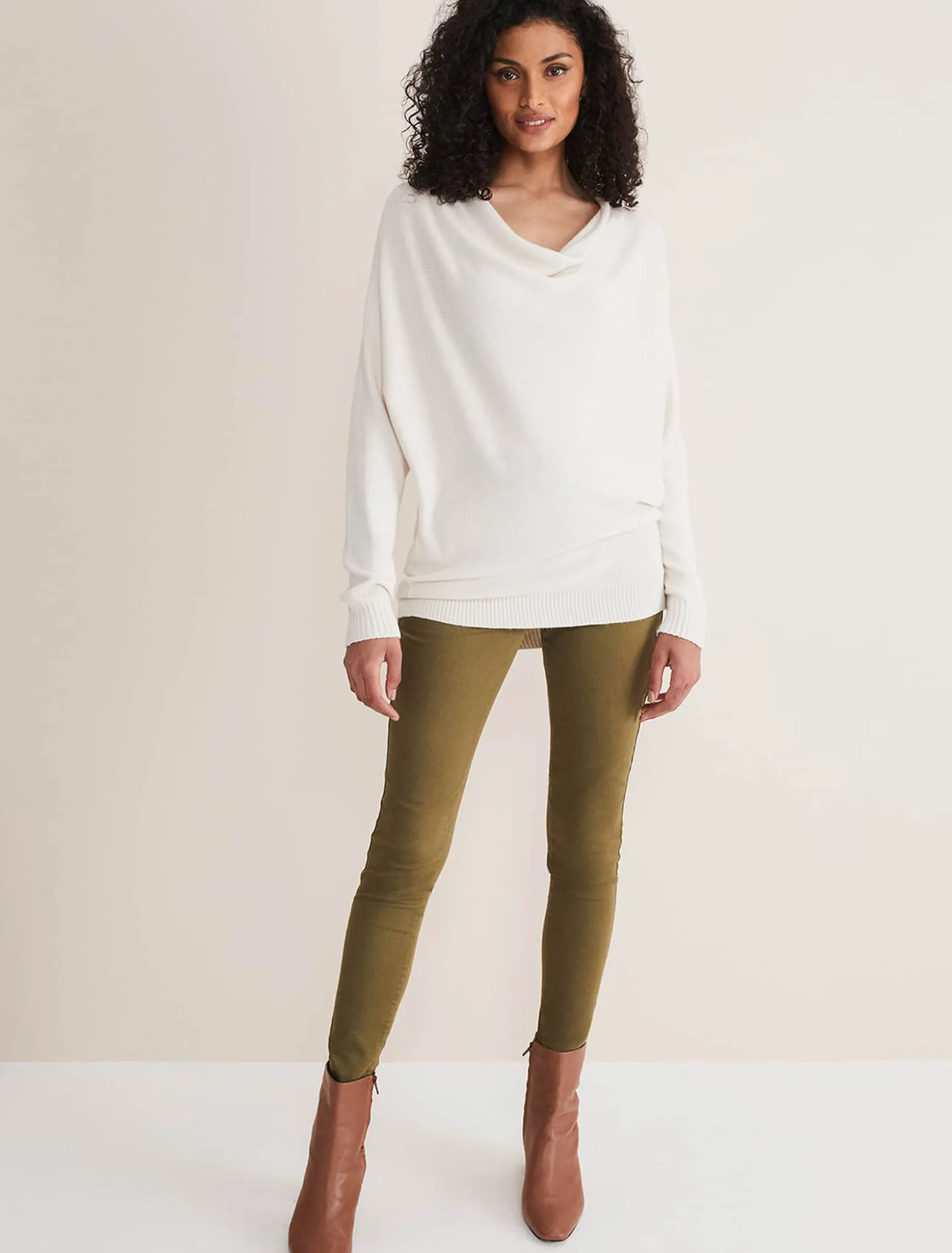 Layra Cowl Neck Knit Top