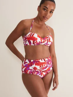 Leaf Print Bikini Bottoms