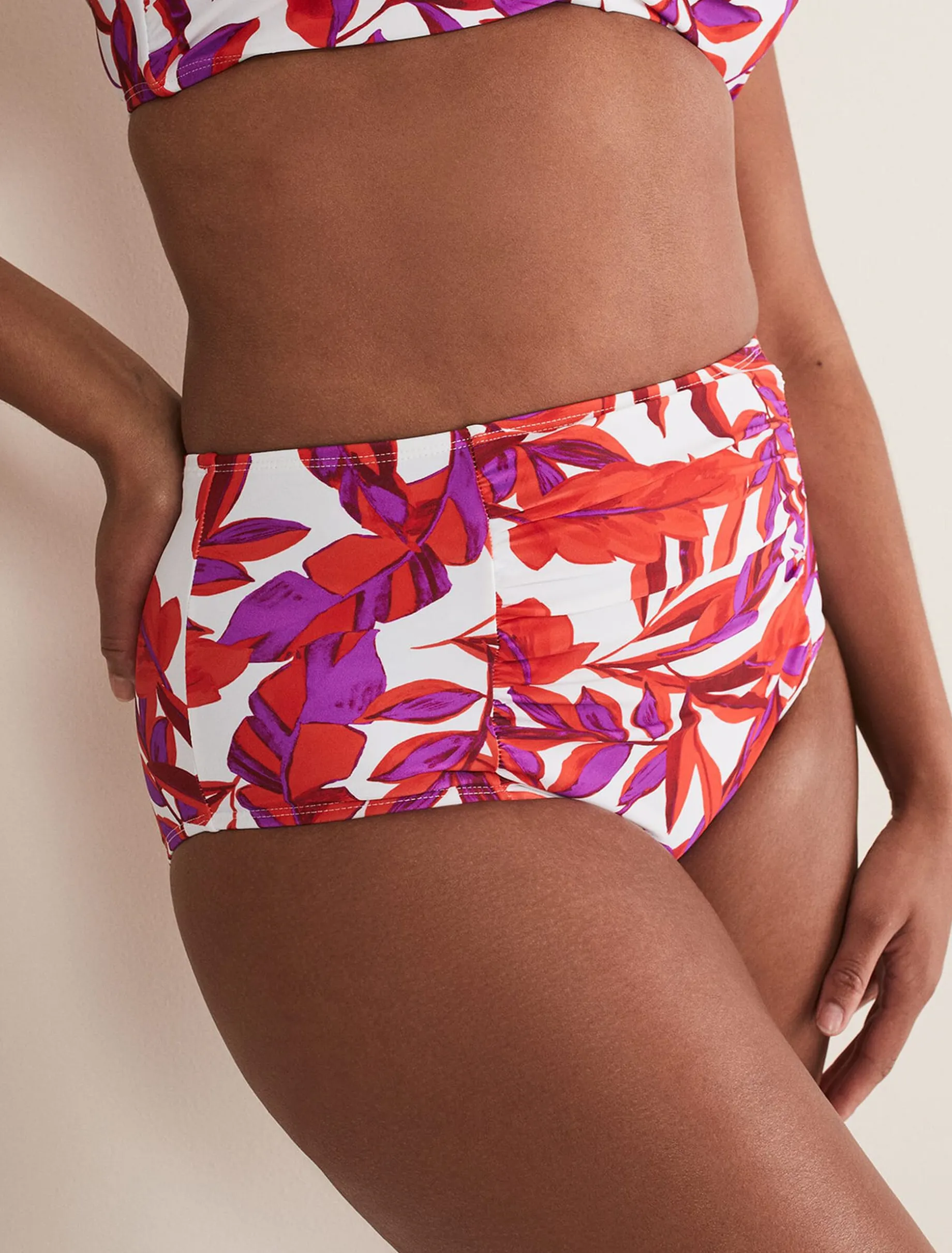 Leaf Print Bikini Bottoms