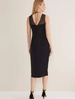 Leah Ruched Midi Dress