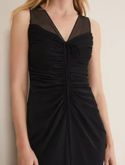 Leah Ruched Midi Dress
