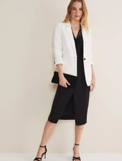 Leah Ruched Midi Dress