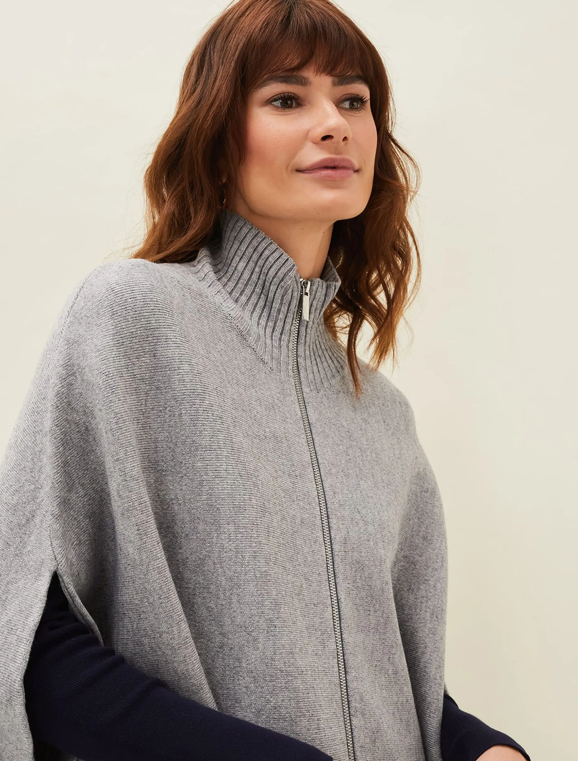 Leaha Colourblock Double Ended Zip Cape