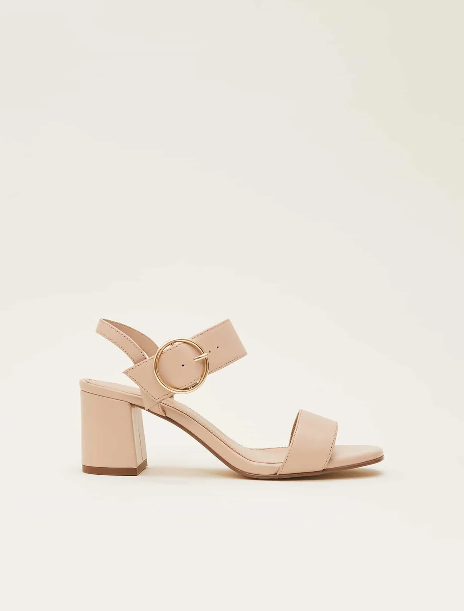 Leather Buckle Sandals