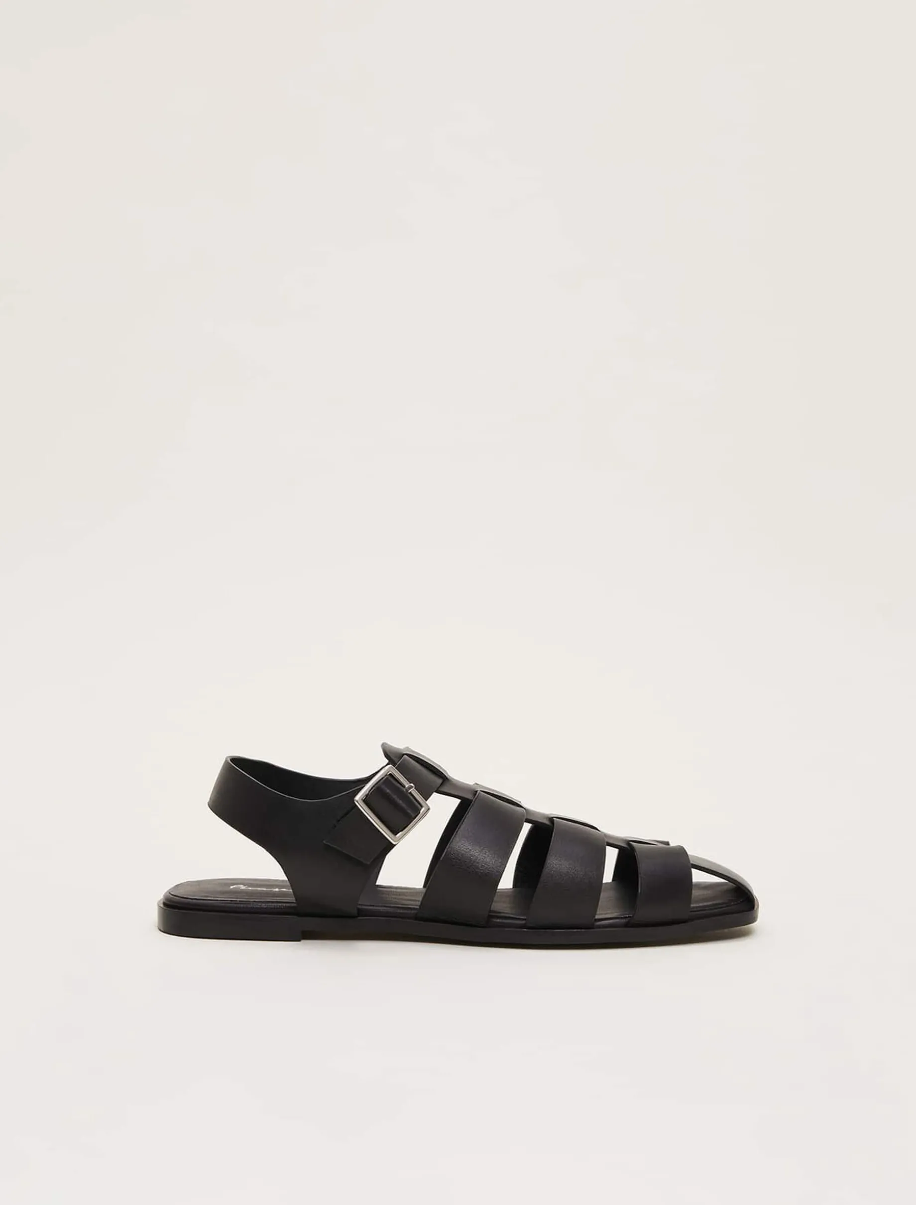 Leather Chunky Strap Sandal