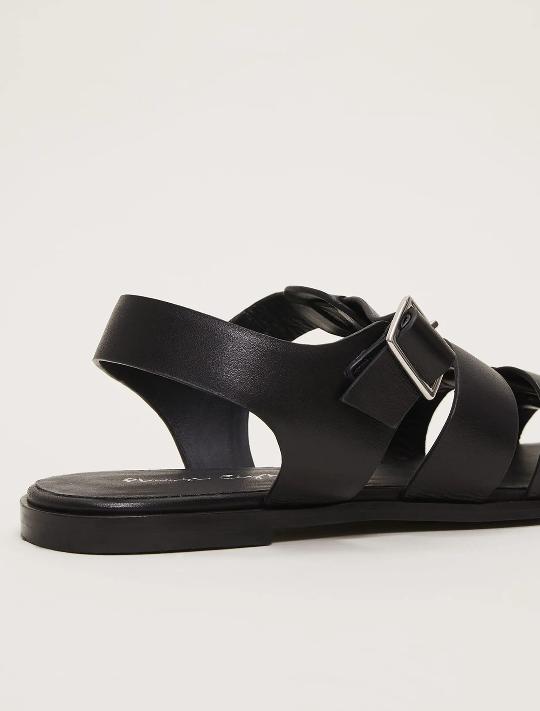 Leather Chunky Strap Sandal