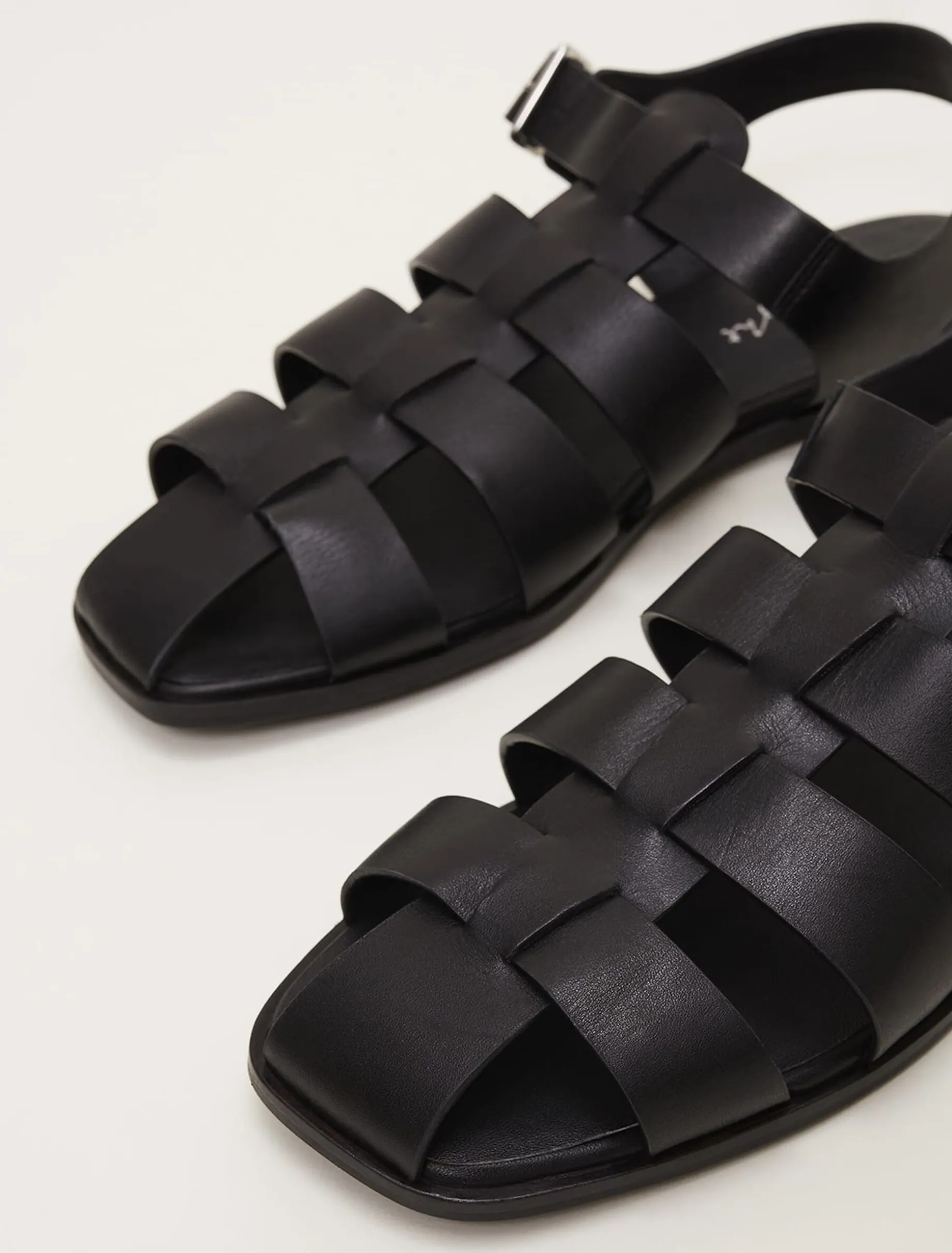 Leather Chunky Strap Sandal