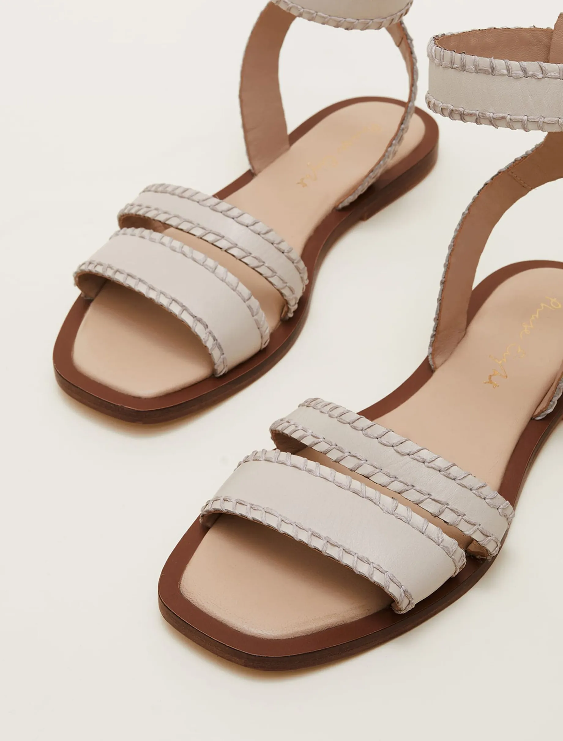 Leather Flat Sandals