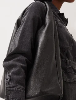 Leather Hobo Slouch Bag