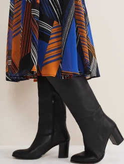 Leather Knee High Boots