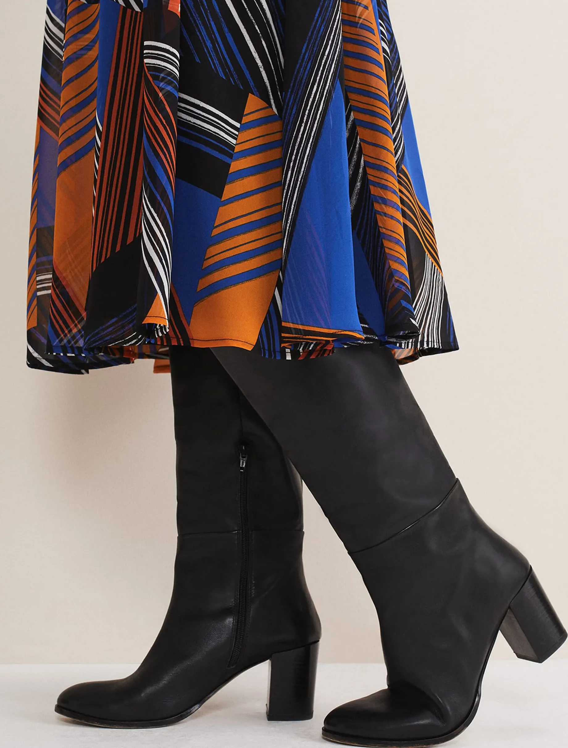Leather Knee High Boots