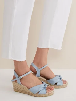 Leather Knot Front Espadrilles
