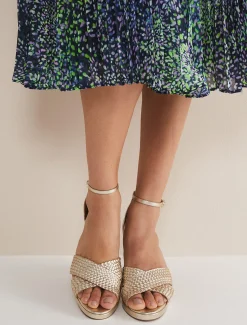 Leather Open Toe Heels