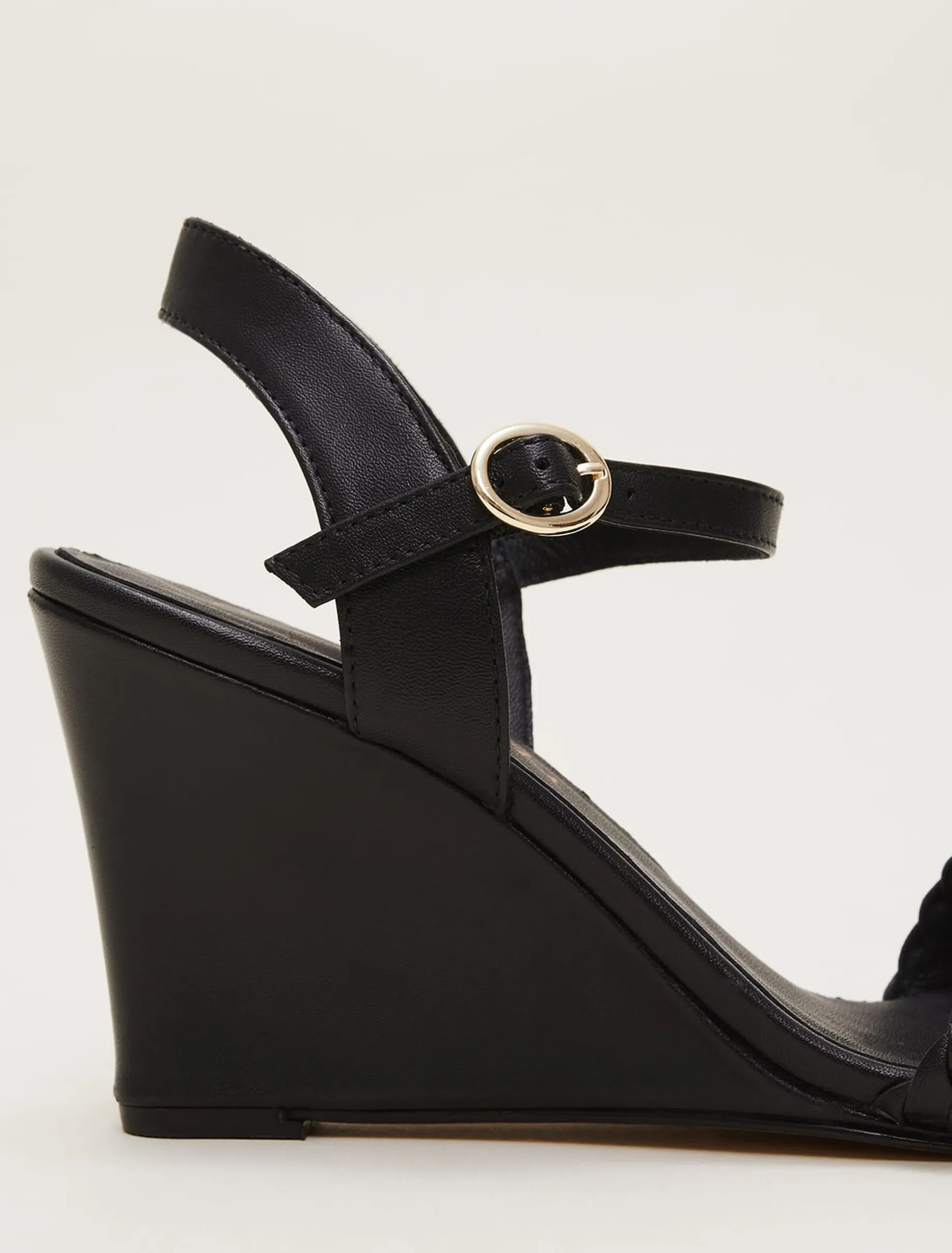 Leather Plait Strap Shoes