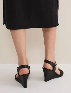 Leather Plait Strap Shoes