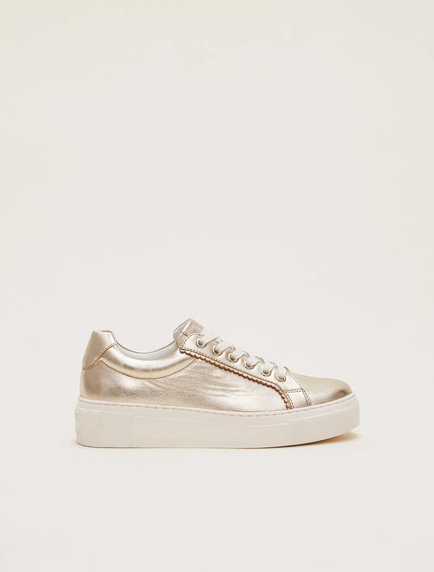 Leather Platform Trainers
