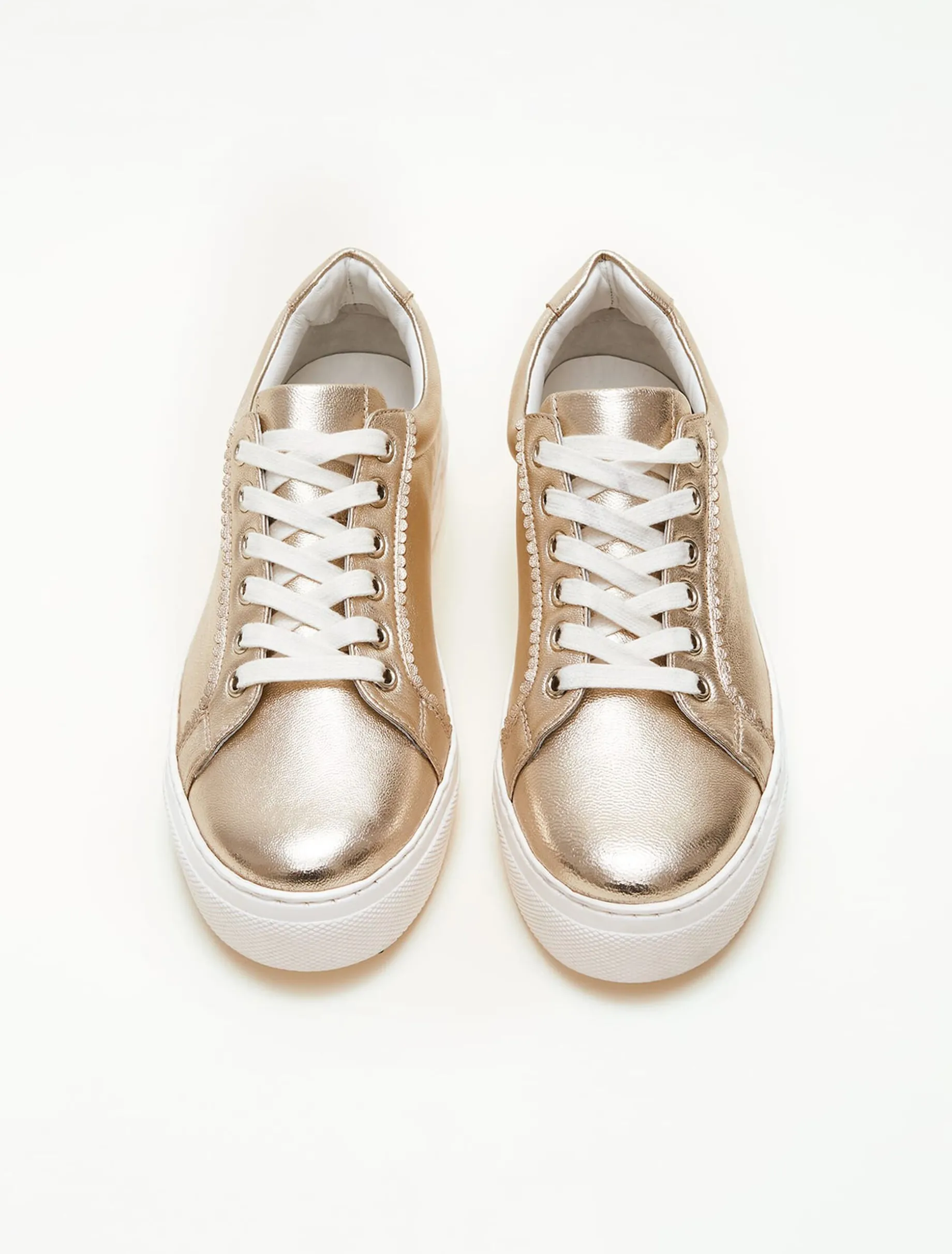 Leather Platform Trainers