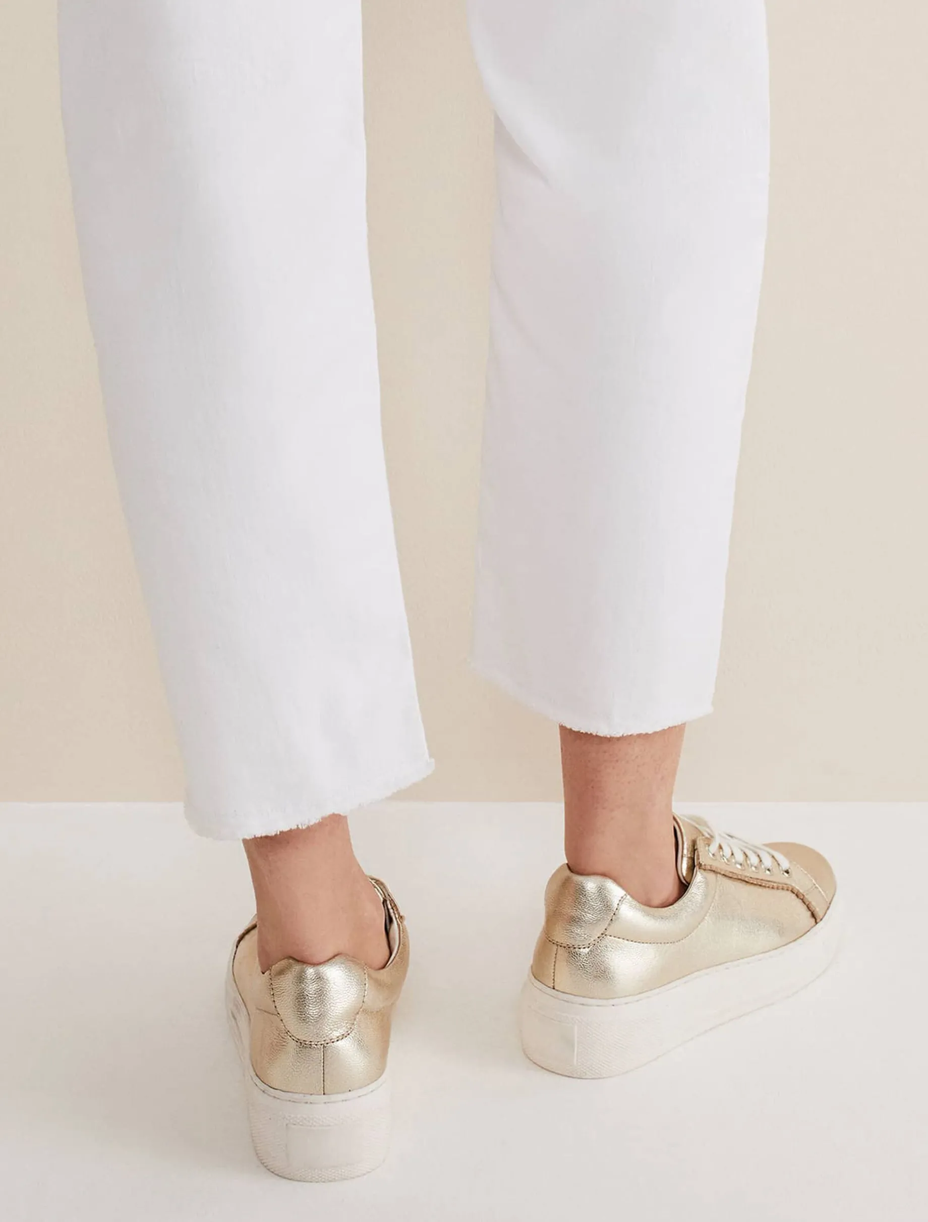 Leather Platform Trainers