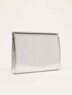 Leather Slim Clutch Bag
