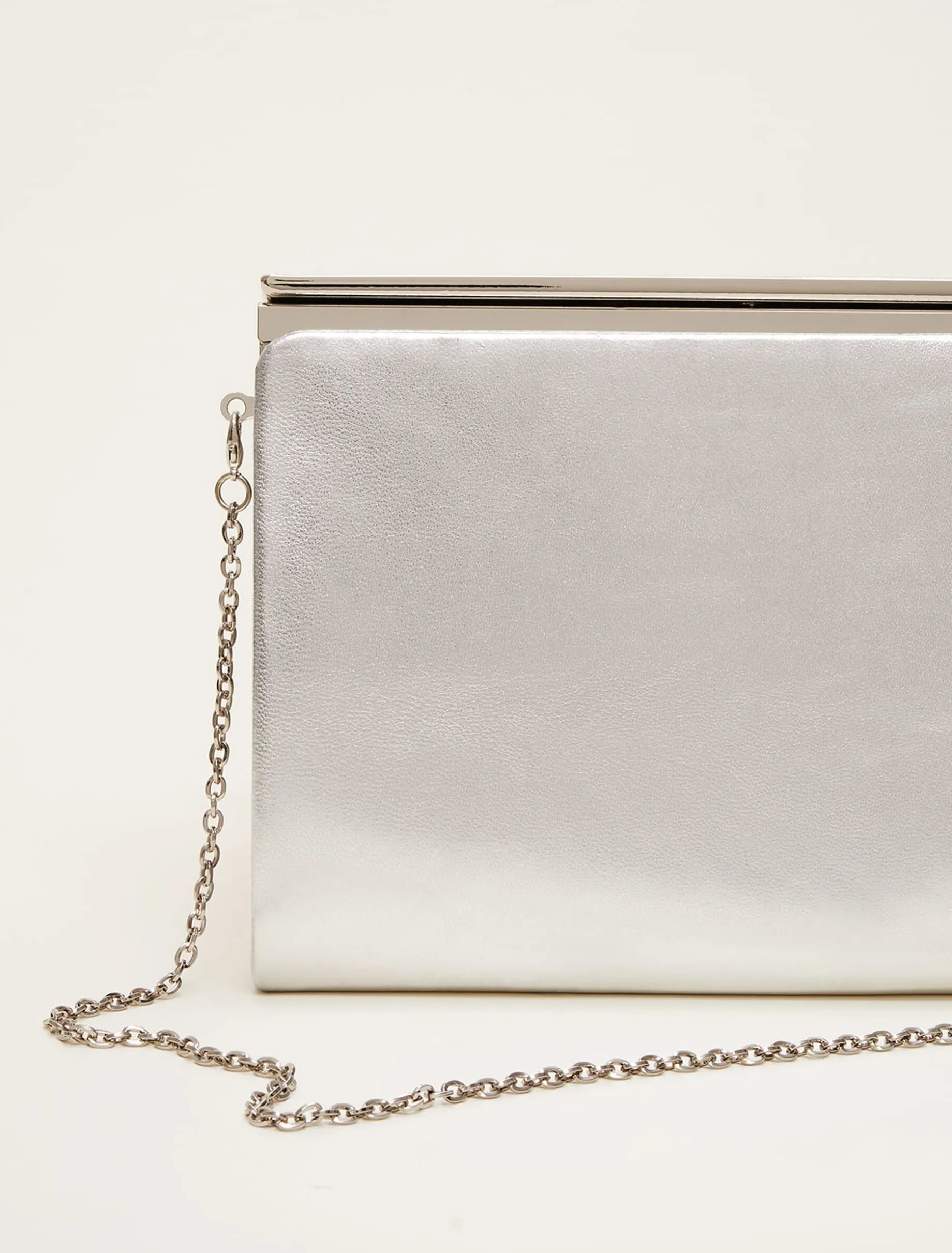 Leather Slim Clutch Bag