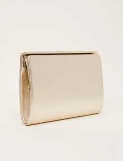 Leather Slim Clutch Bag
