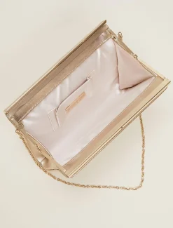 Leather Slim Clutch Bag