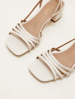 Leather Slingback Block Heel Sandal