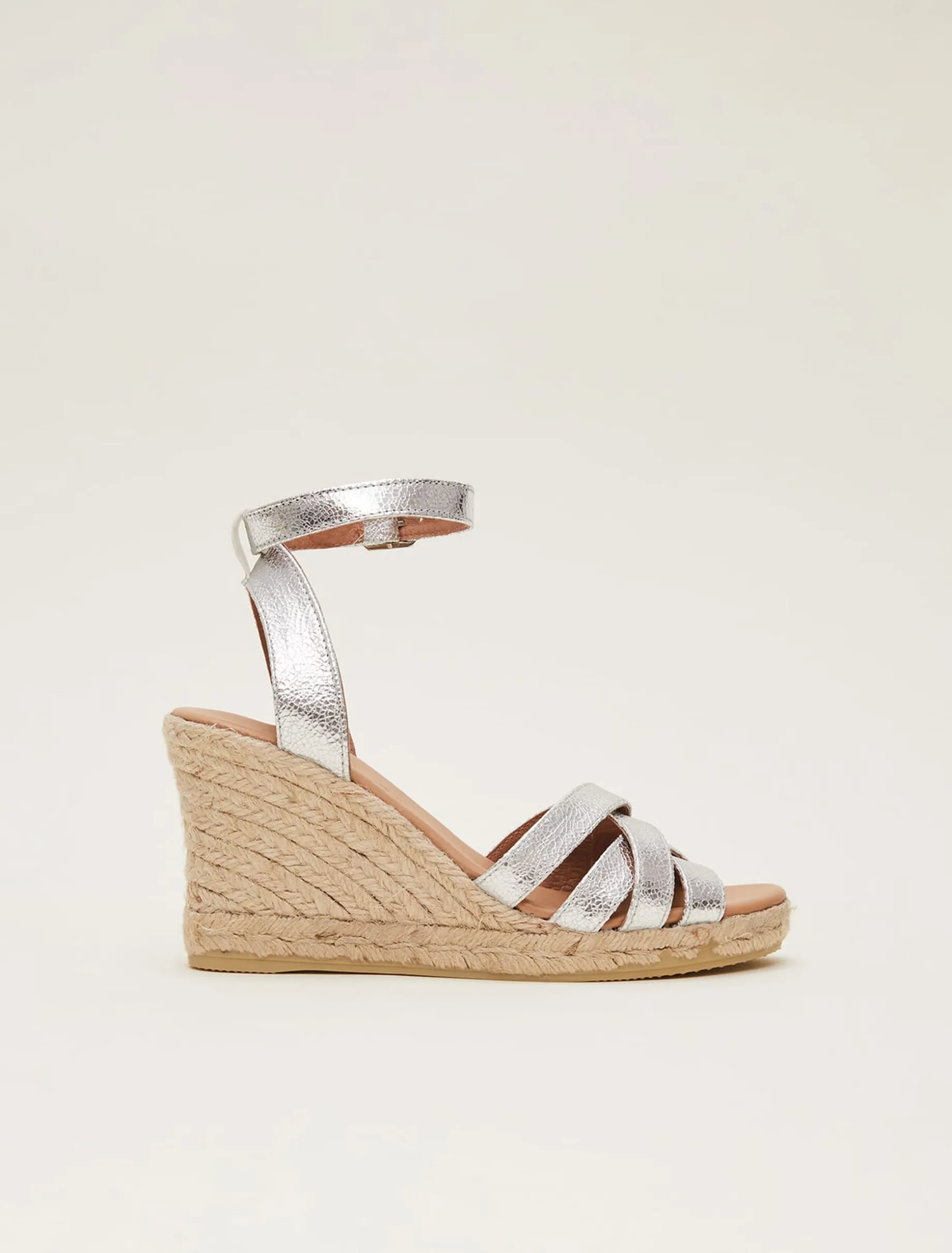 Leather Strappy Espadrilles