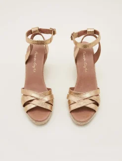 Leather Strappy Espadrille
