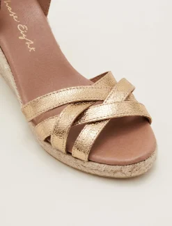 Leather Strappy Espadrille