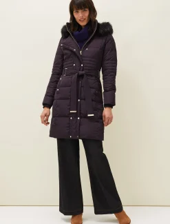 Leonor Tie Belt Midi Puffer Coat