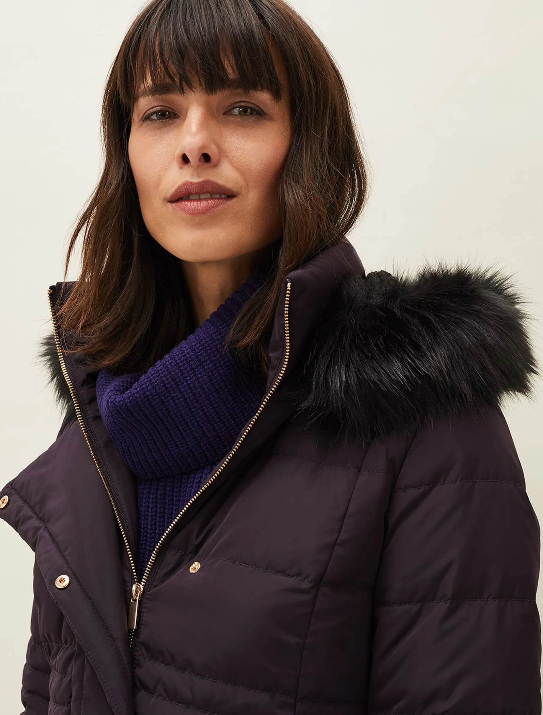 Leonor Tie Belt Midi Puffer Coat