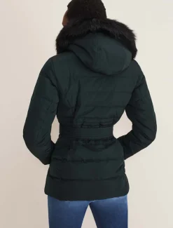 Leonor Tie Belted Short Puffer