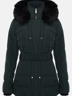 Leonor Tie Belted Short Puffer